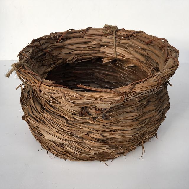 BASKET, Woven Reeds 35cm Dia